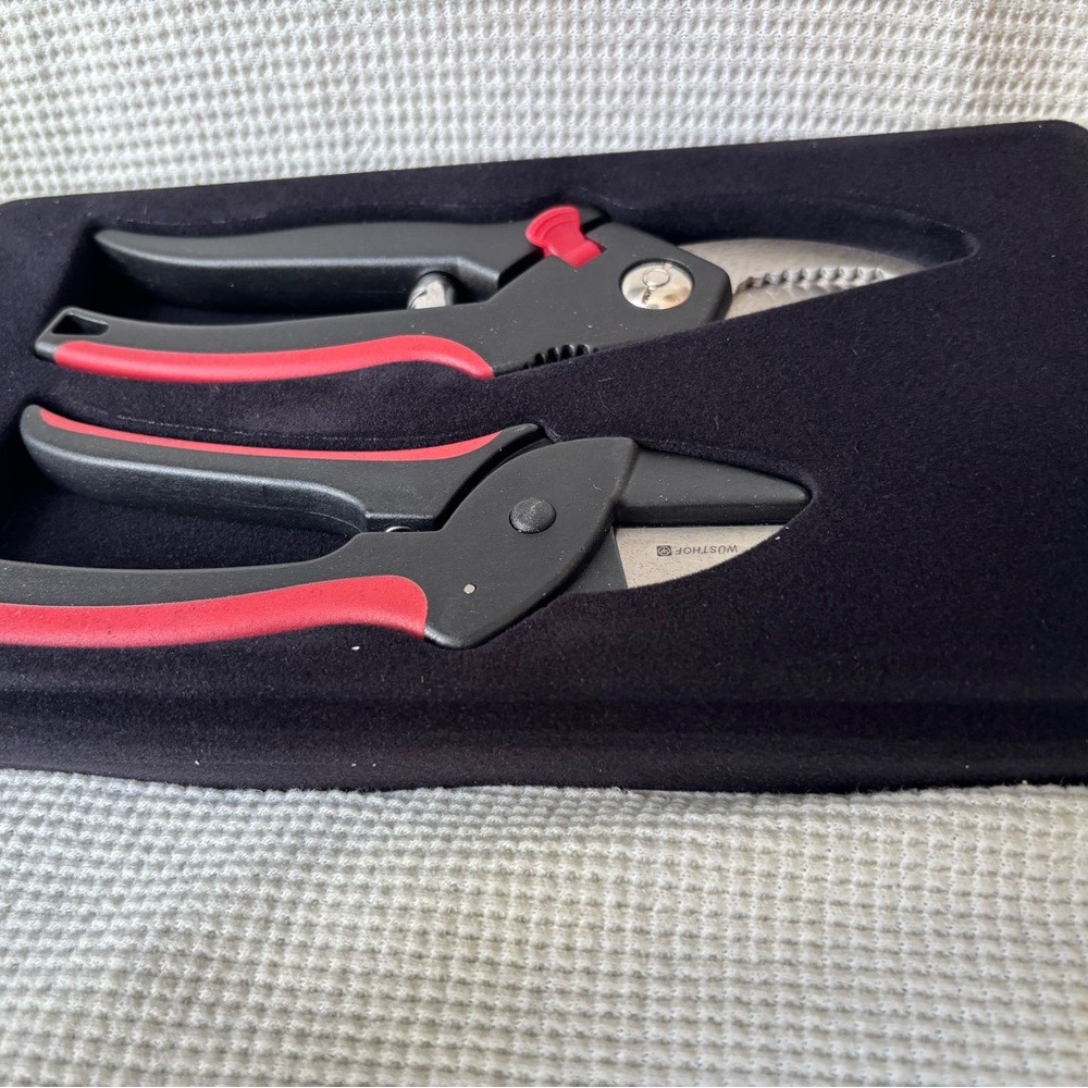 New Wustoff Gardening shears pruning soft grip stainless steel 2 piece